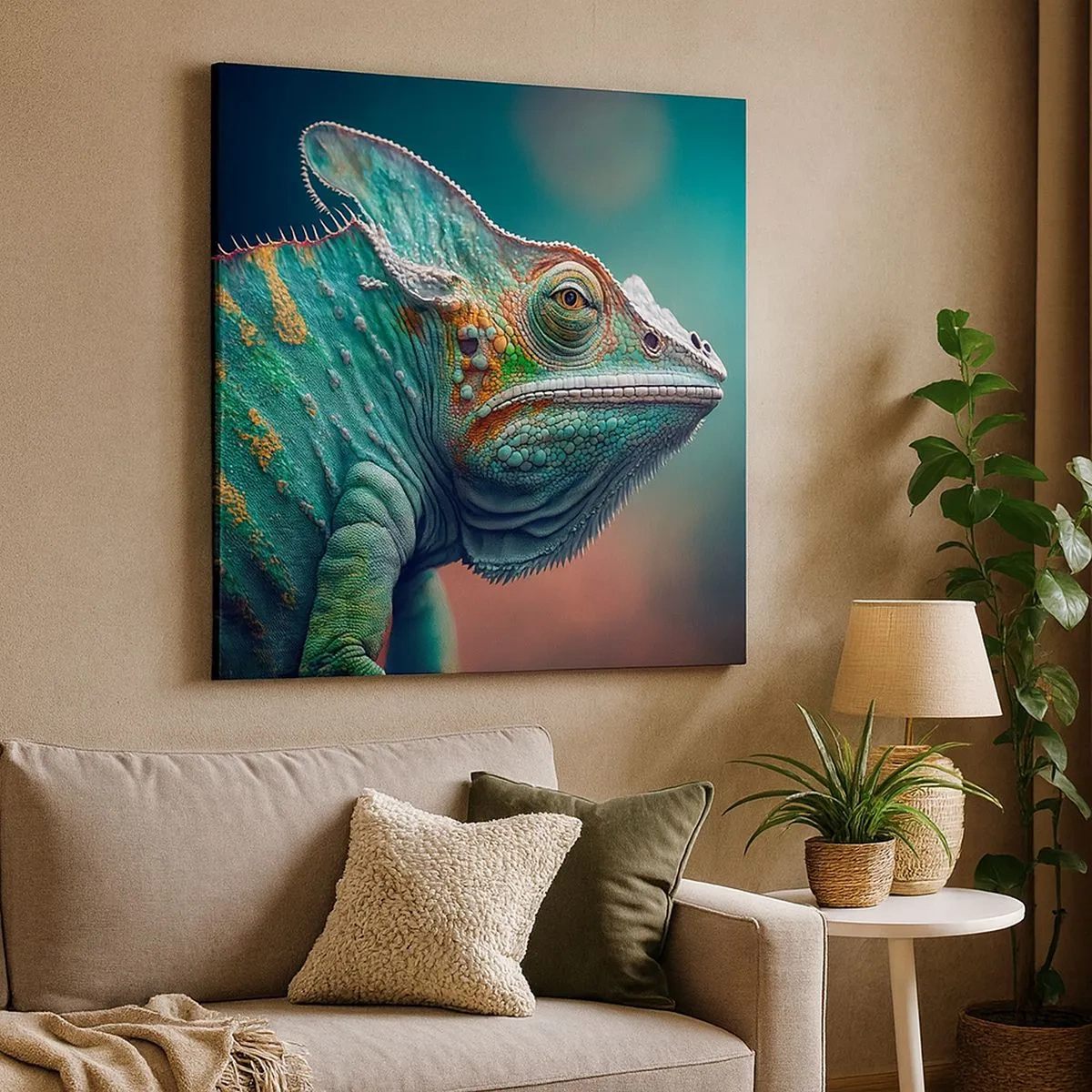 Lærredstryk - Billede på lærred - Kan du se mig? Ikke godt... - 30x30 cm