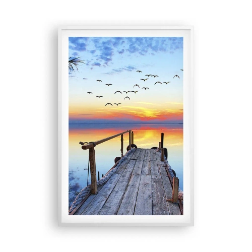 Plakat i hvid ramme - Tid til at tage tilbage... - 61x91 cm