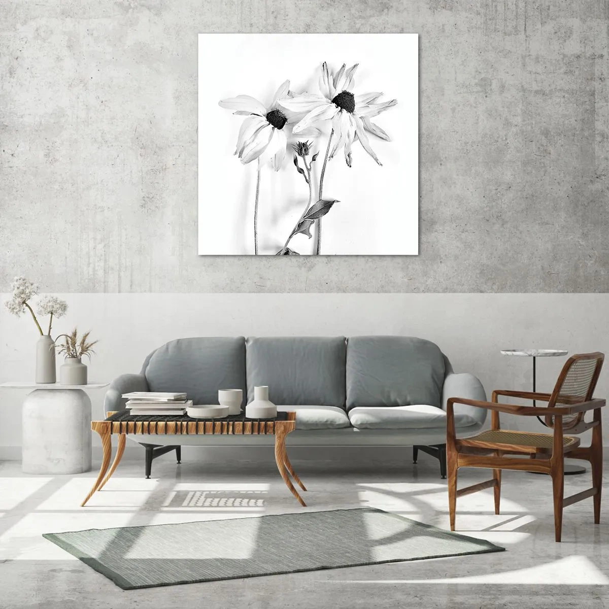 Billede på glas - Ingen ønsker at være alene - 70x70 cm