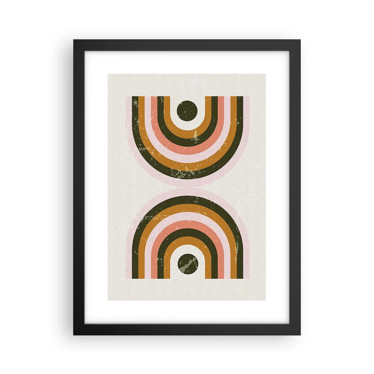 Plakat i sort ramme - Tvilling-abstraktion - 30x40 cm