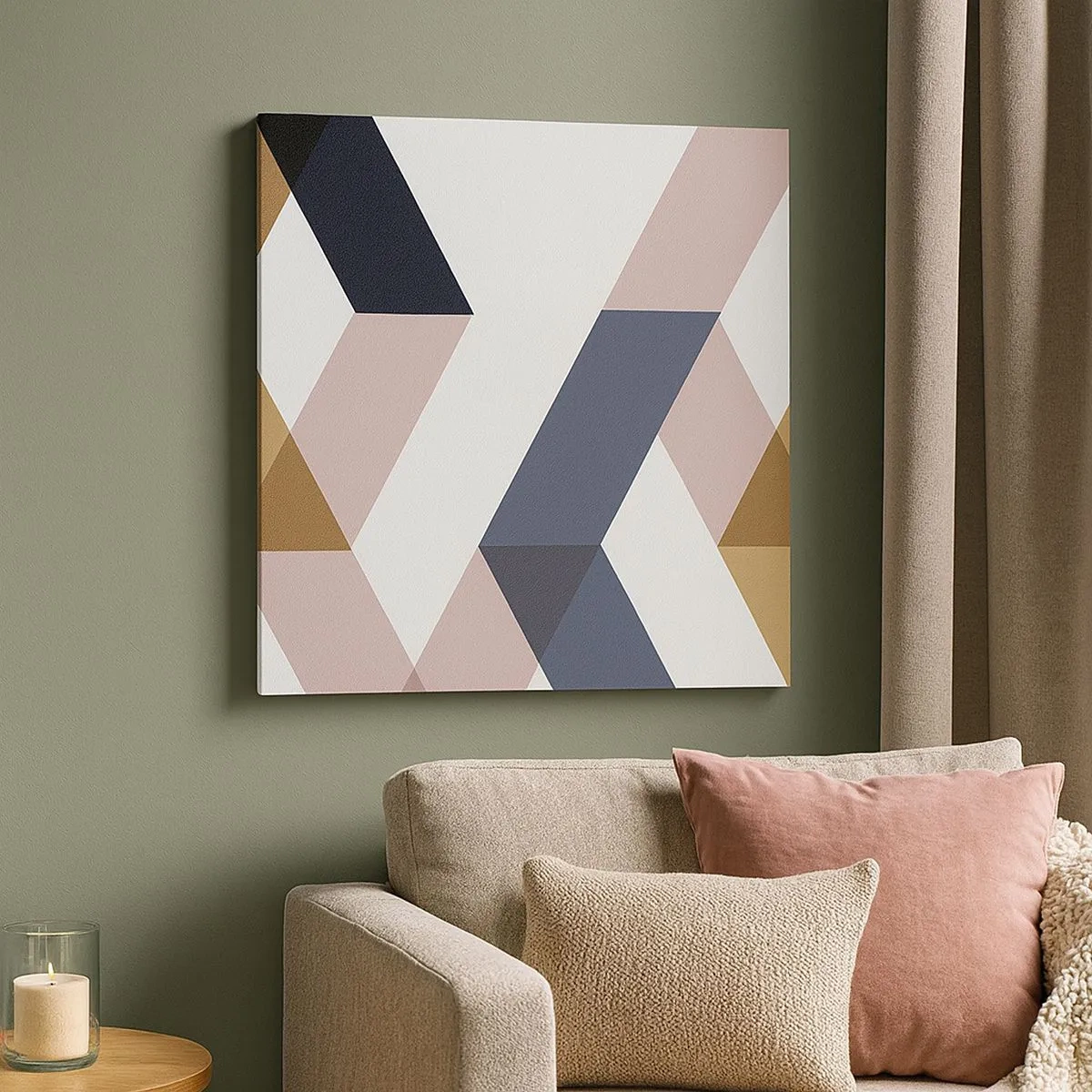 Lærredstryk - Billede på lærred - Planer og vinkler - 30x30 cm