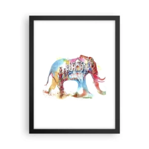 Plakat i sort ramme - Indien - kærlighedens aura - 30x40 cm