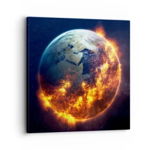 Lærredstryk - Billede på lærred - Apokalypsens flamme - 30x30 cm
