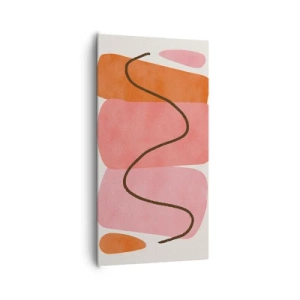 Lærredstryk - Billede på lærred - Formernes blide bevægelse - 65x120 cm