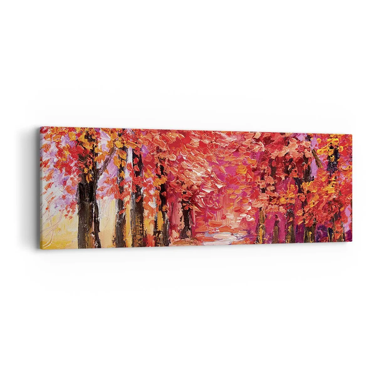 Lærredstryk - Billede på lærred - Efterårets indtryk - 90x30 cm