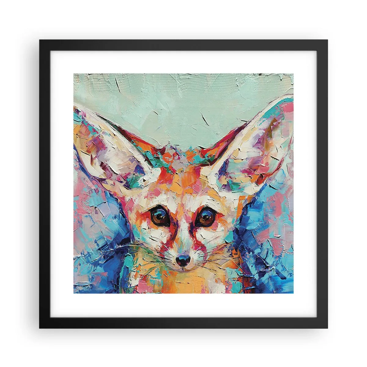 Plakat i sort ramme - Er du klar til mig? - 40x40 cm