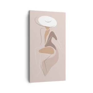 Lærredstryk - Billede på lærred - En dame, der skal være - 45x80 cm