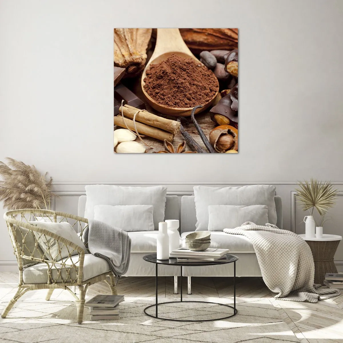 Billede på glas - Bedst mod tristhed - 70x70 cm