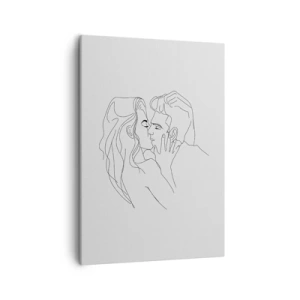 Lærredstryk - Billede på lærred - I samme linje - 50x70 cm