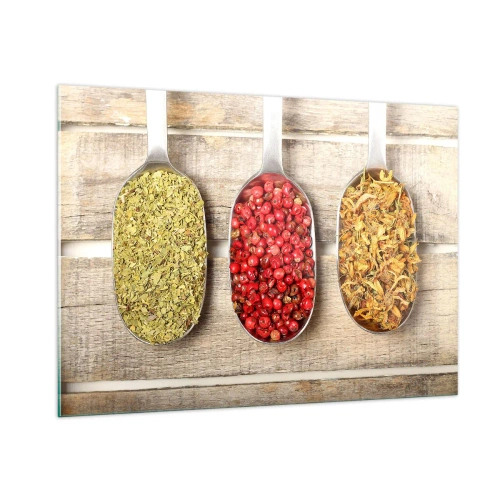 Billede på glas - Magi i køkkenet - 100x70 cm