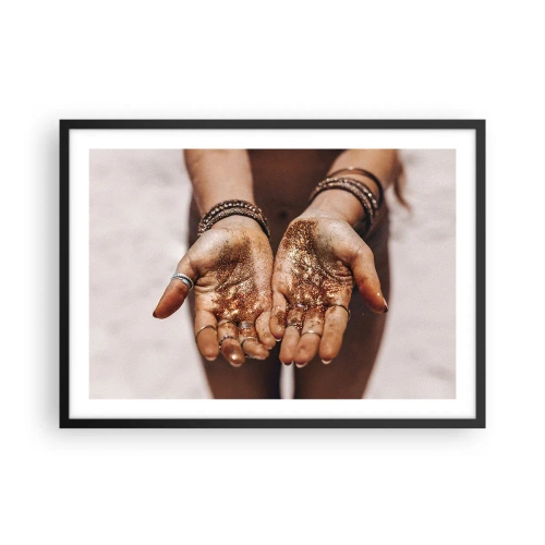 Plakat i sort ramme - En gave til dig - 70x50 cm