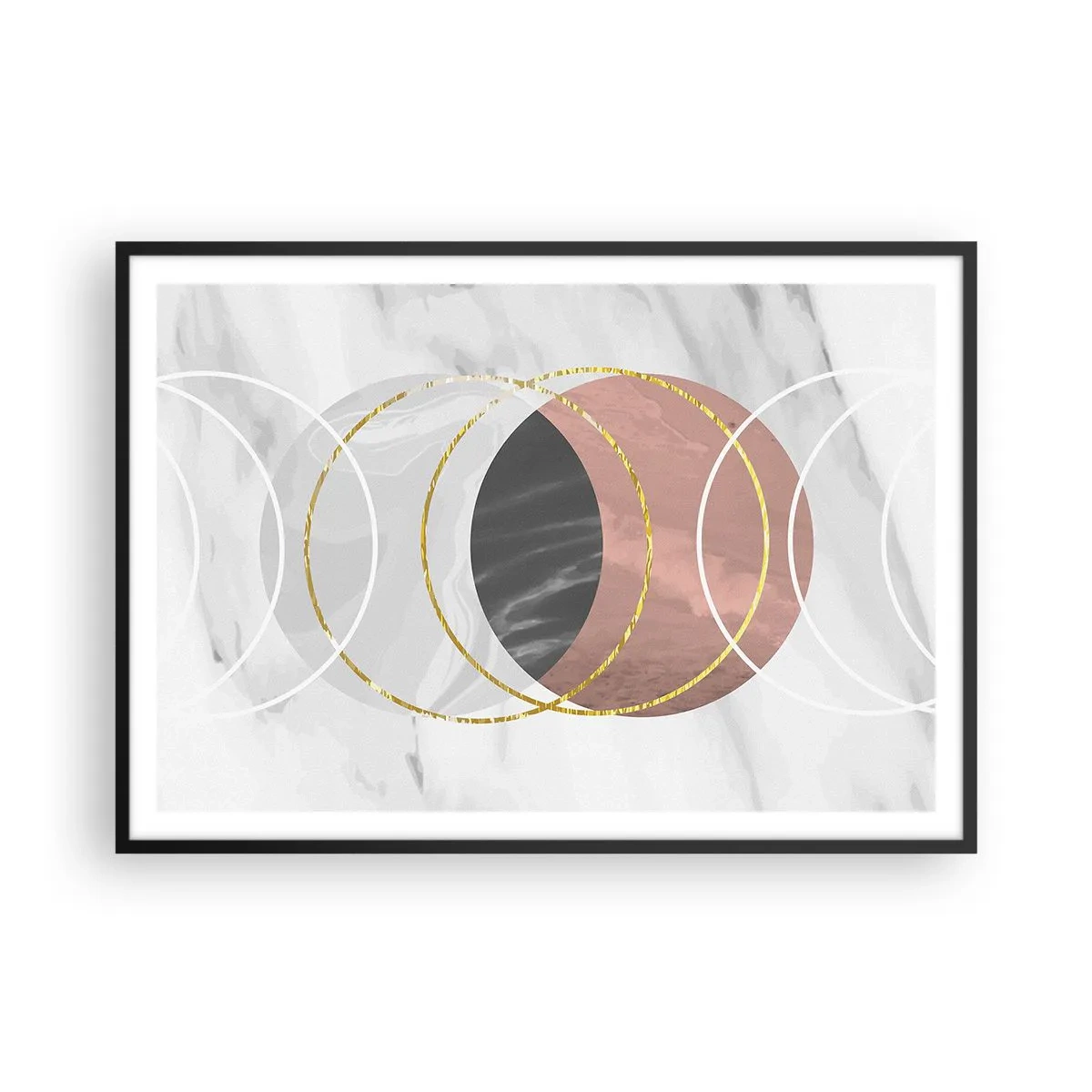 Plakat i sort ramme - Sfærernes musik - 100x70 cm