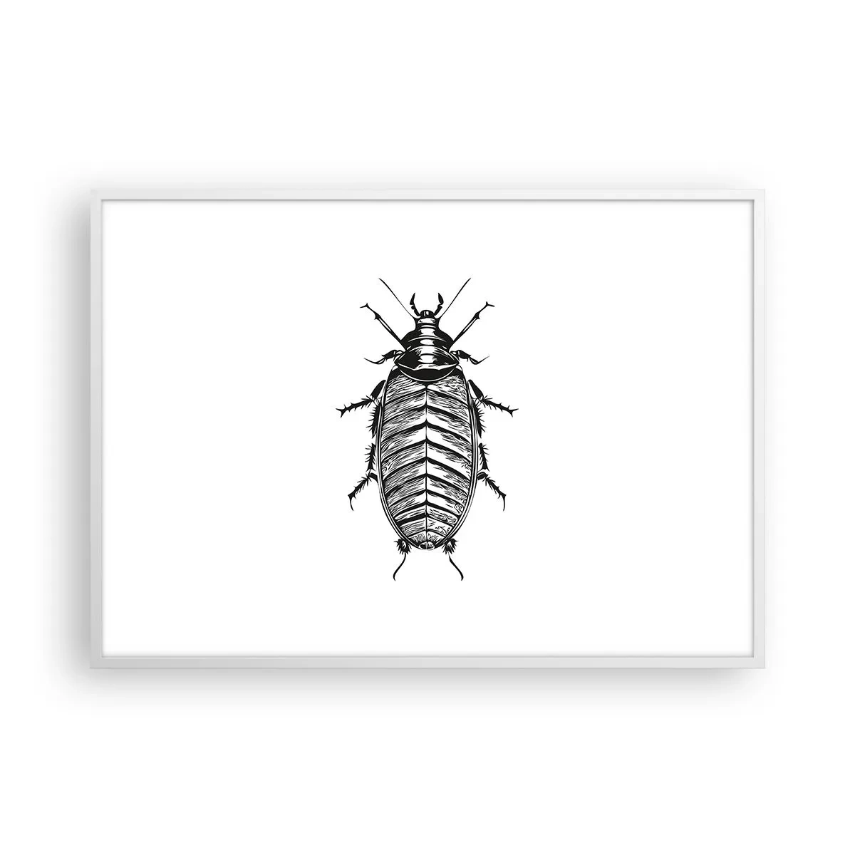 Plakat i hvid ramme - Sikke et eksemplar! - 100x70 cm