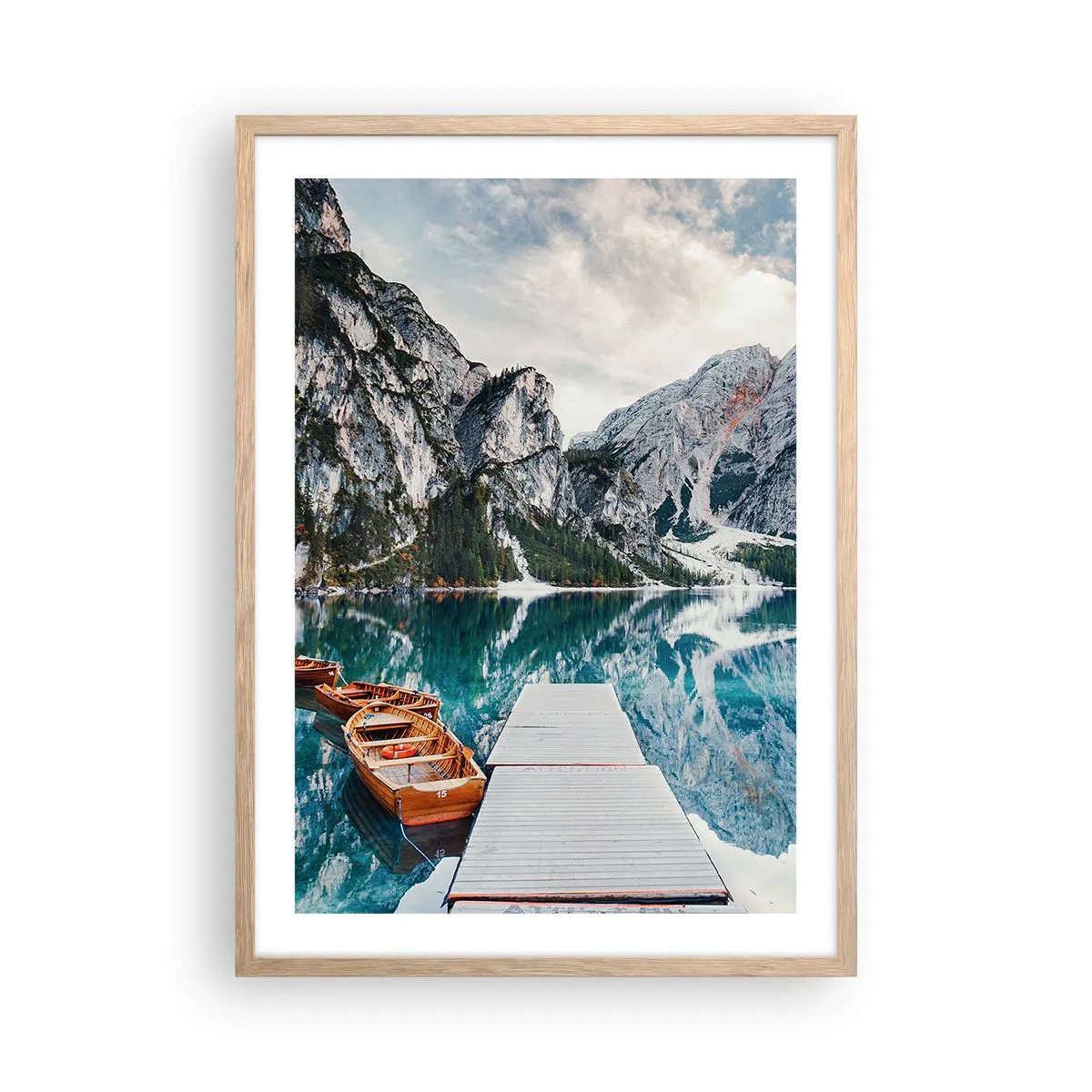 Plakat i ramme af lyst egetræ - Vi vil vise dig skønheden - 50x70 cm