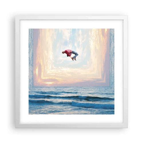 Plakat i hvid ramme - Til en anden dimension - 40x40 cm