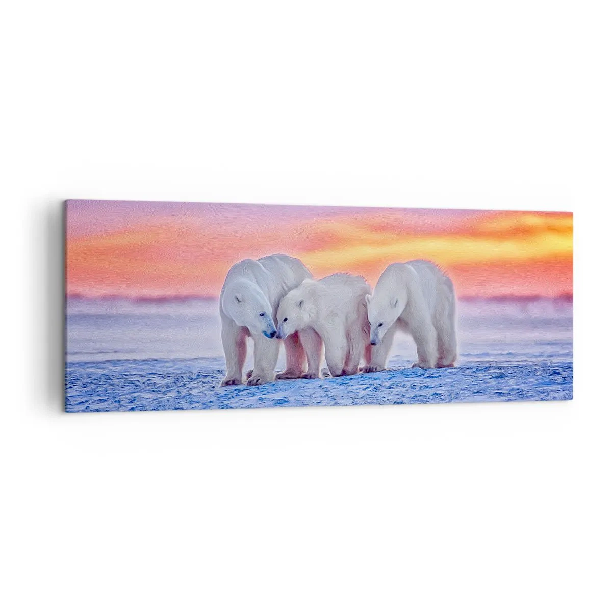 Lærredstryk - Billede på lærred - Familievarme er nok - 140x50 cm