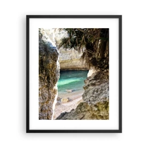 Plakat i sort ramme - Turkis bugt - 40x50 cm