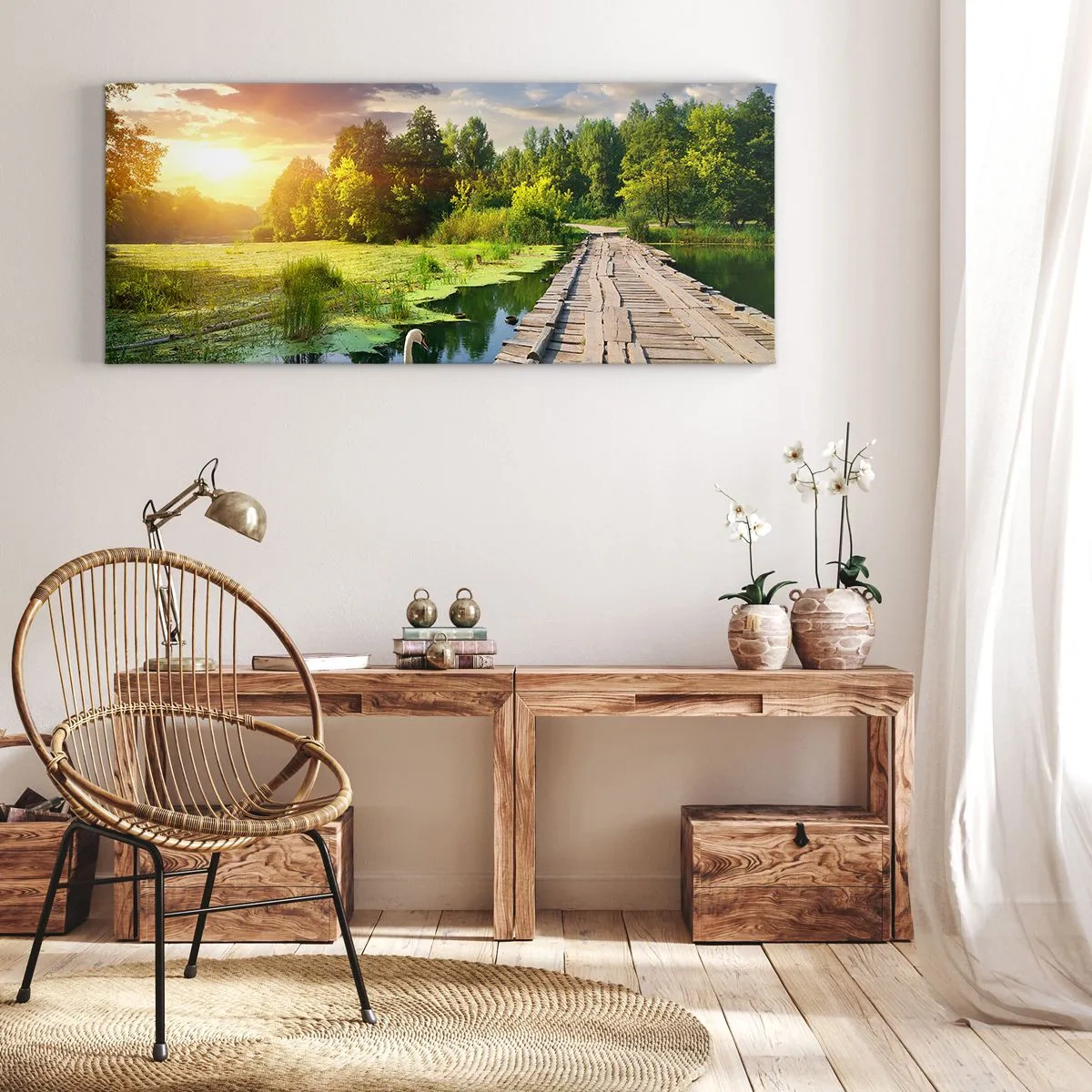 Lærredstryk - Billede på lærred - Sommer, sommer overalt - 100x40 cm