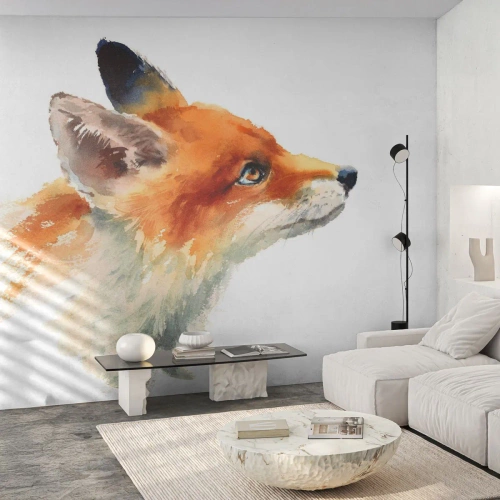 Fototapet Standard Eco - Man kan aldrig være for forsigtig - Dyr, Ræv, Abstraktion - 400x280 cm