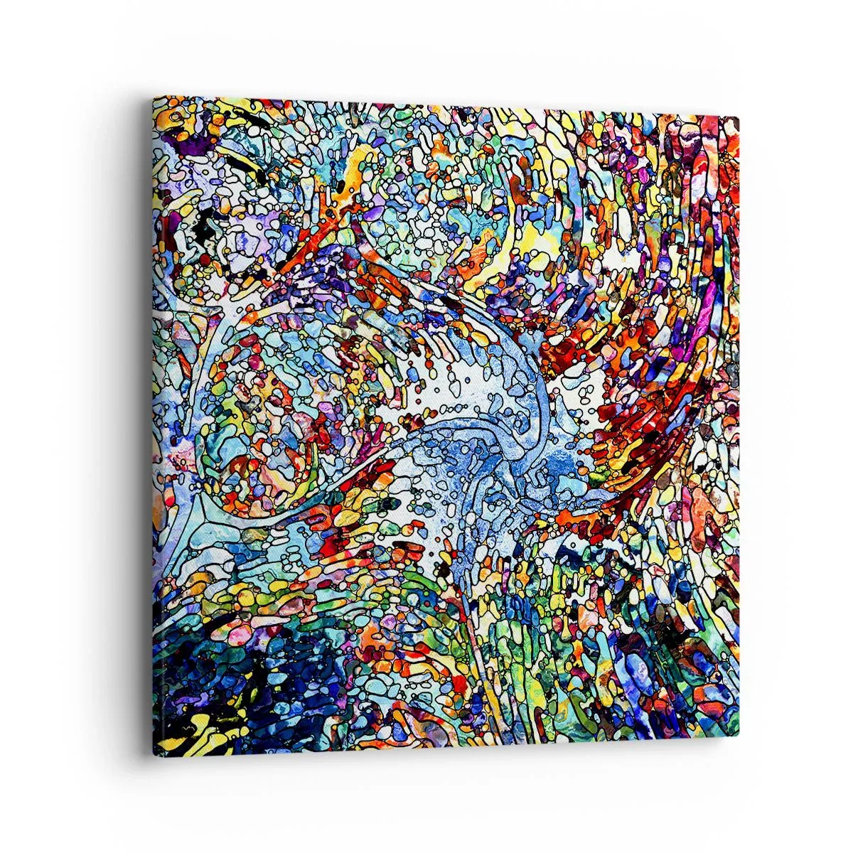Lærredstryk - Billede på lærred - Dråbe af farvet glas - 40x40 cm