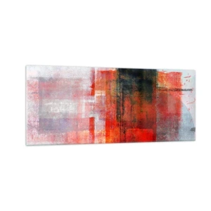 Billede på glas - Glødende komposition - 100x40 cm
