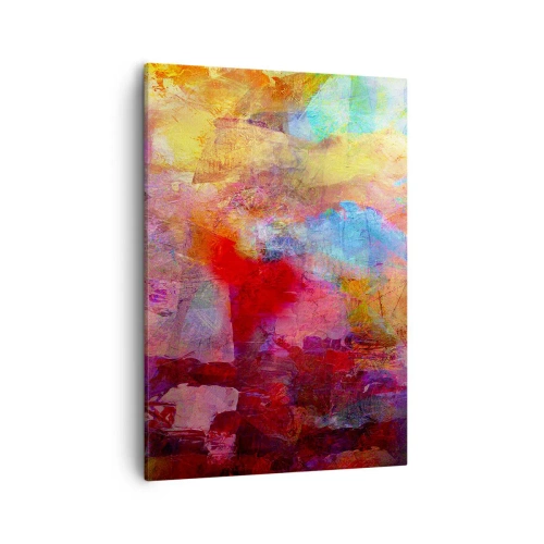 Lærredstryk - Billede på lærred - Et kig ind i regnbuen - 50x70 cm