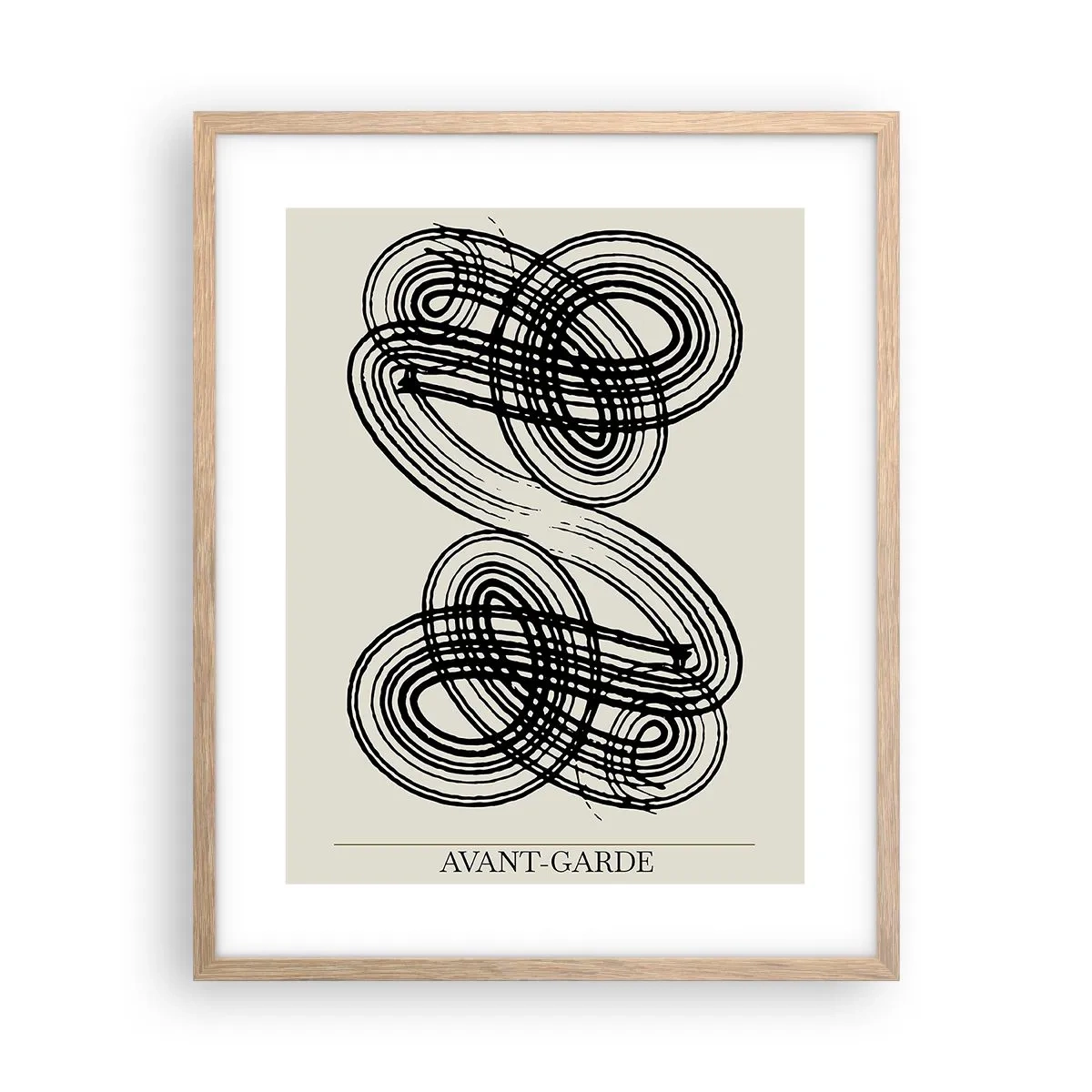 Plakat i ramme af lyst egetræ - Det kom ud spontant - 40x50 cm