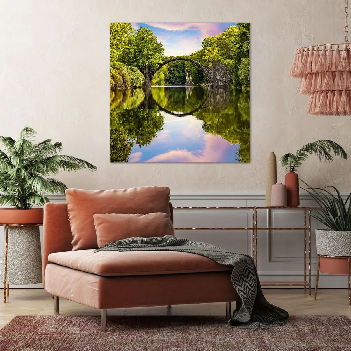 Lærredstryk - Billede på lærred - På mødet mellem to verdener - 40x40 cm