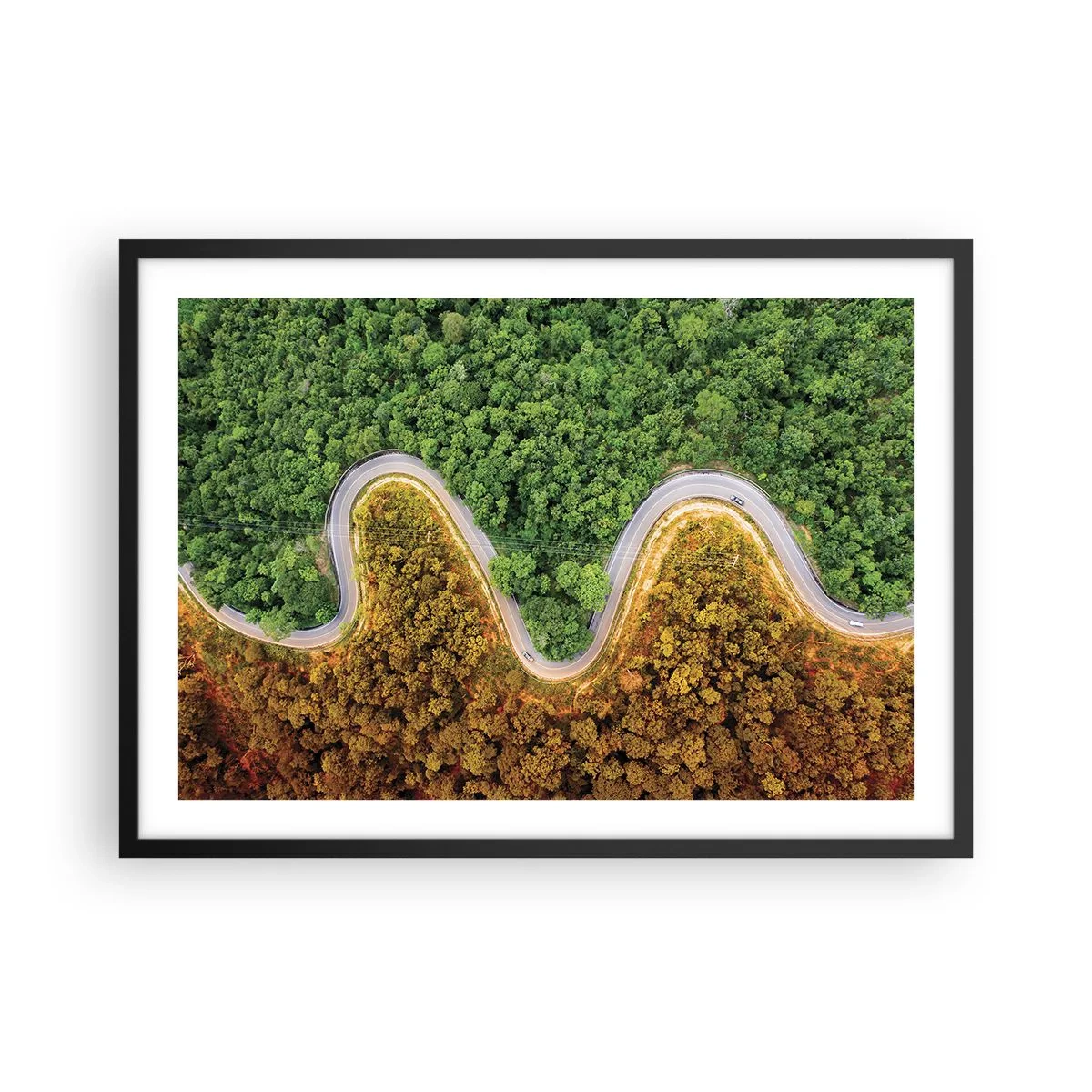 Plakat i sort ramme - Grænser og gennembrud - 70x50 cm
