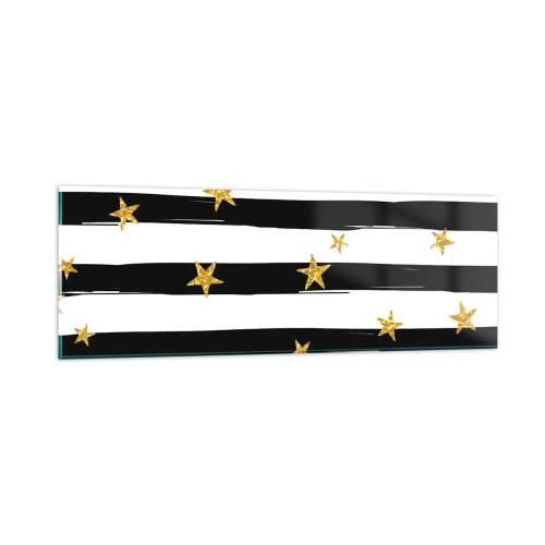 Billede på glas - Vi blev alle født under en heldig stjerne - 90x30 cm