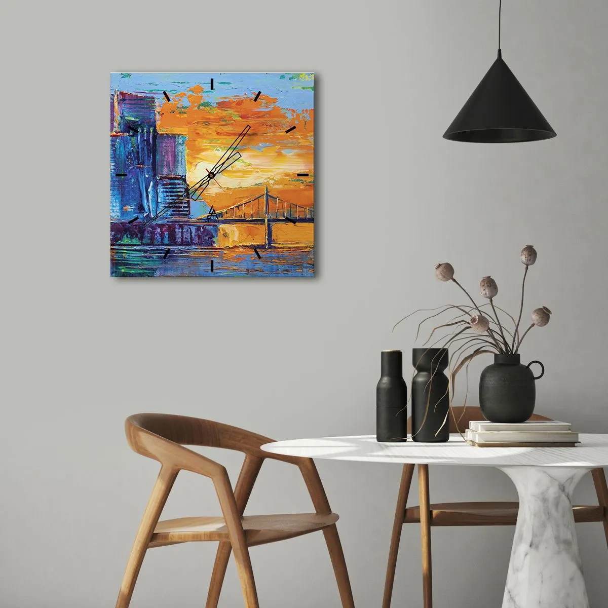 Vægur, Uret - Kultur og natur - 40x40 cm