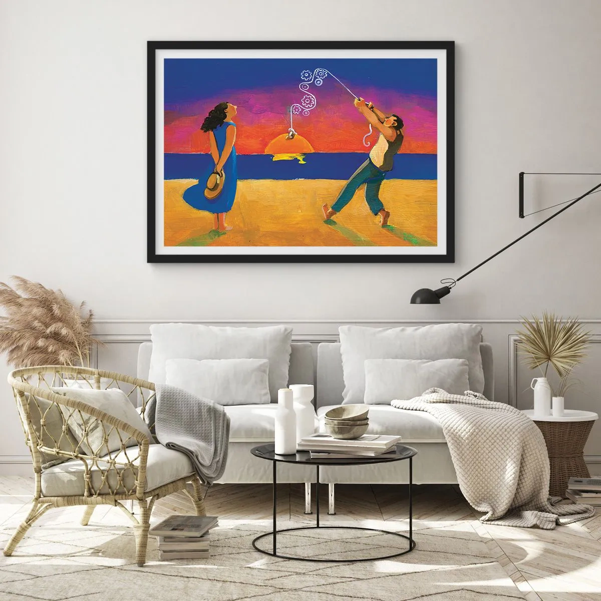 Plakat i sort ramme - Mere end en stjerne fra himlen - 40x30 cm