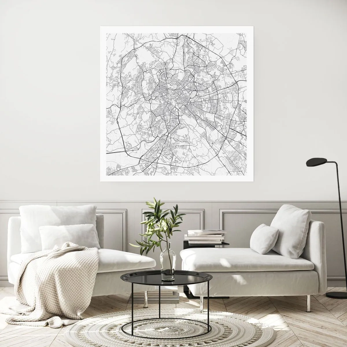 Plakat - Romersk cirkel - 40x40 cm