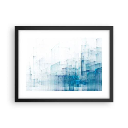 Plakat i sort ramme - Hvordan rummet blev til - 40x30 cm