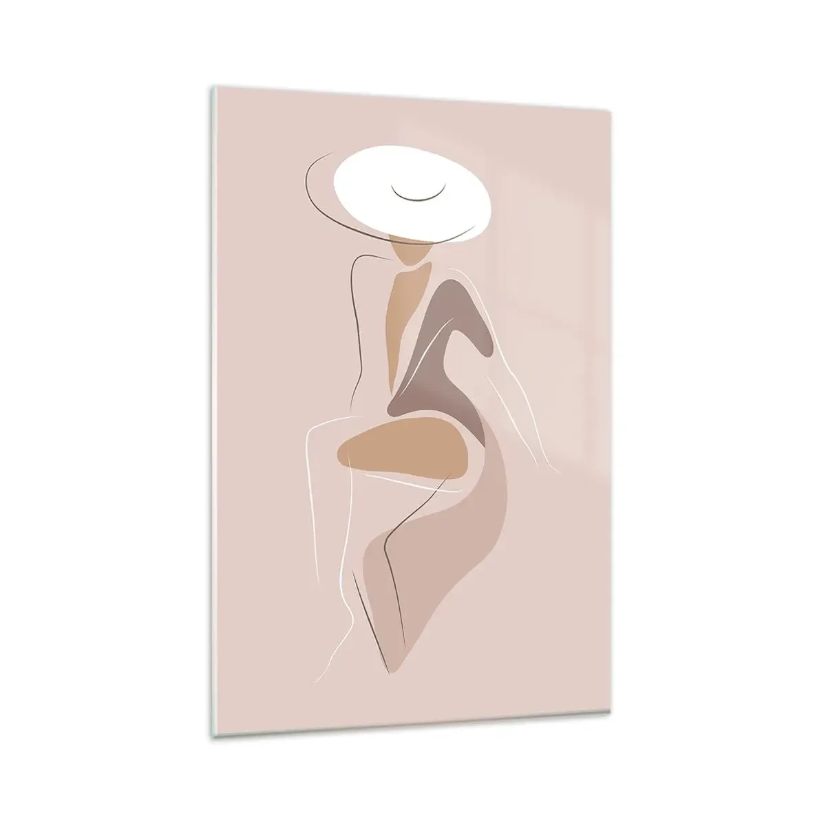 Billede på glas - En dame, der skal være - 80x120 cm