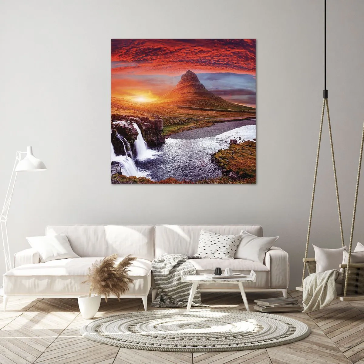 Lærredstryk - Billede på lærred - En udsigt over Midgård - 30x30 cm