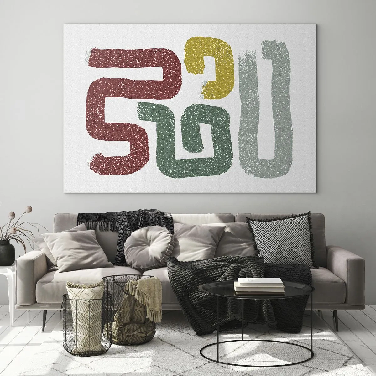 Billede på glas - På et ukendt sprog - 100x70 cm