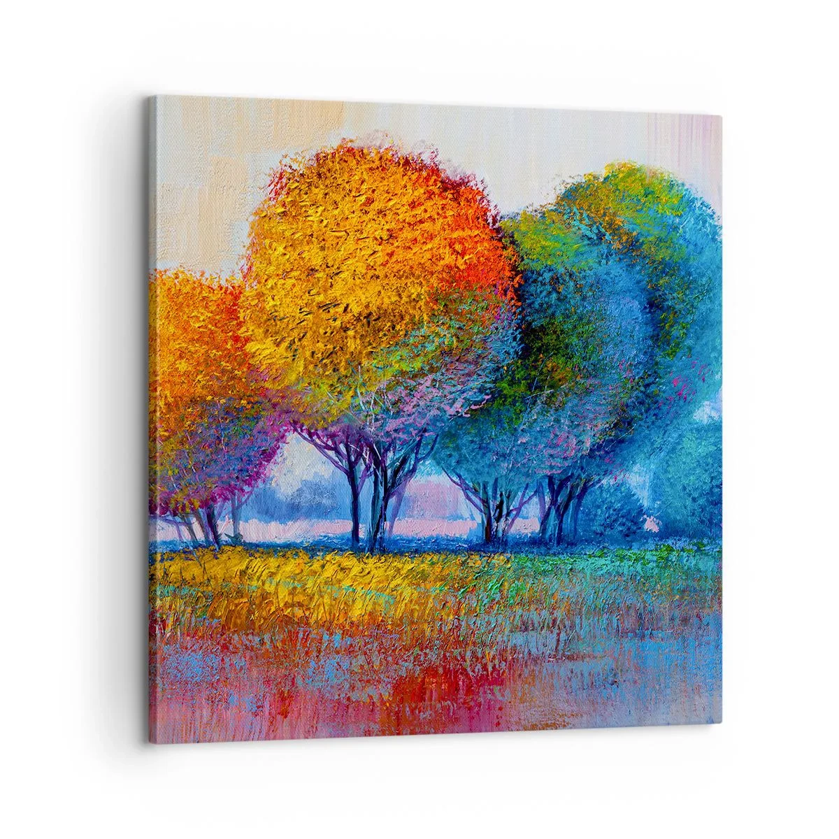 Lærredstryk - Billede på lærred - En klump af piskende farver - 60x60 cm