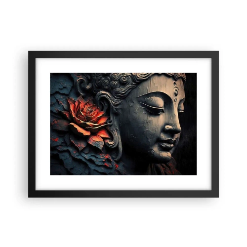 Plakat i sort ramme - I pagt med verden - 40x30 cm