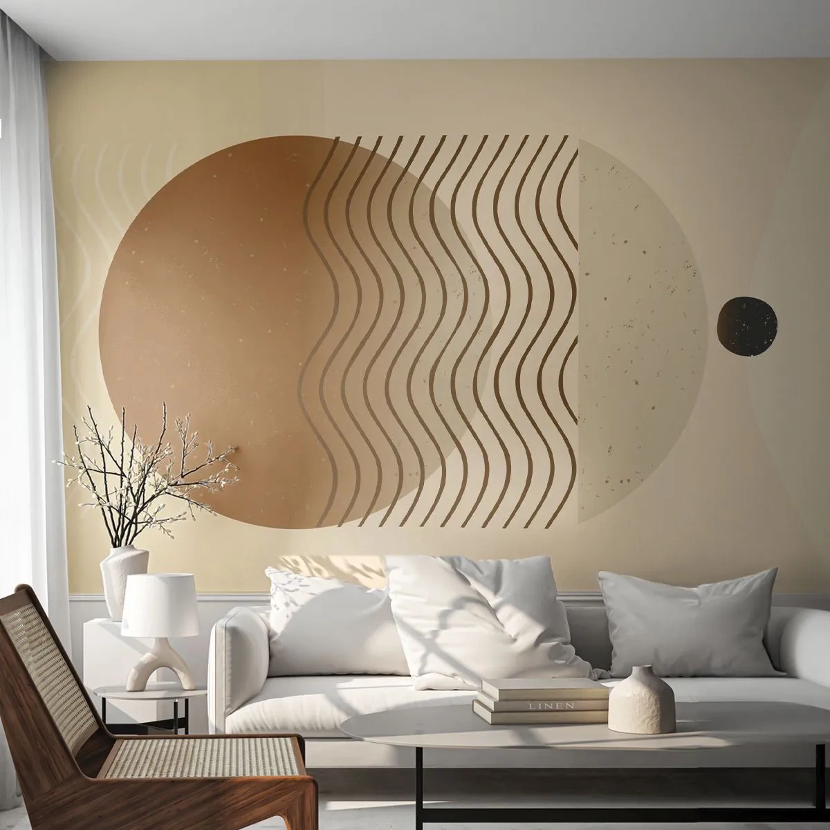 Fototapet Premium Sand - Om geometriske figurers oprindelse - Abstraktion, Stykke, Minimalisme - 100x70 cm