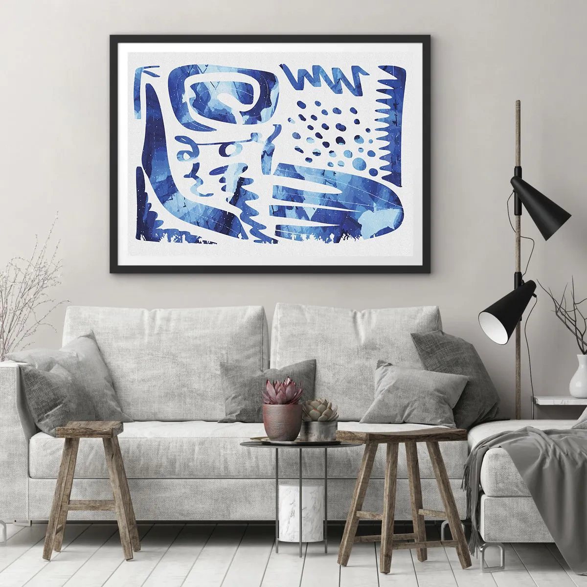 Plakat i sort ramme - Tilbage til rødderne - 70x50 cm