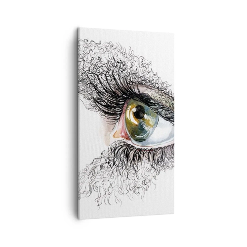 Lærredstryk - Billede på lærred - Se direkte ind i sjælen - 45x80 cm