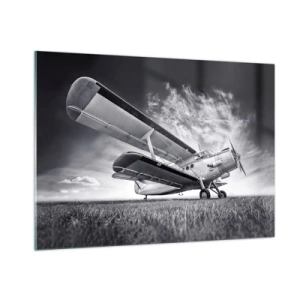 Billede på glas - Den bevingede vandringsmand - 100x70 cm