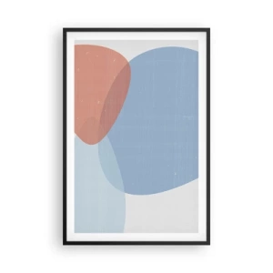 Plakat i sort ramme - Pastelfarvede relationer - 61x91 cm