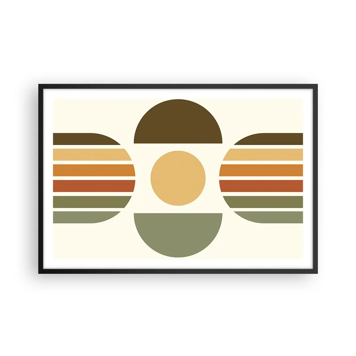 Plakat i sort ramme - I jordfarver - 91x61 cm