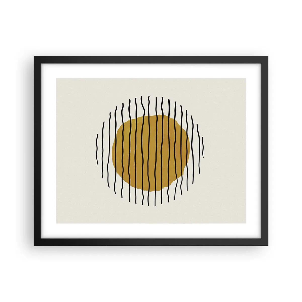 Plakat i sort ramme - Abstraktion, der skælver af varme - 50x40 cm