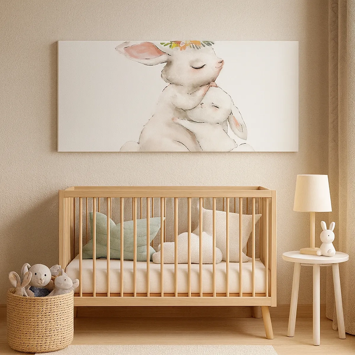 Lærredstryk - Billede på lærred - Der er intet sted som hos mor - 30x30 cm