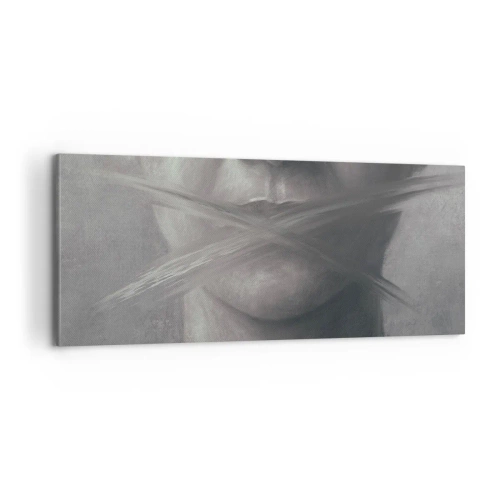 Lærredstryk - Billede på lærred - Ikke et ord - 100x40 cm