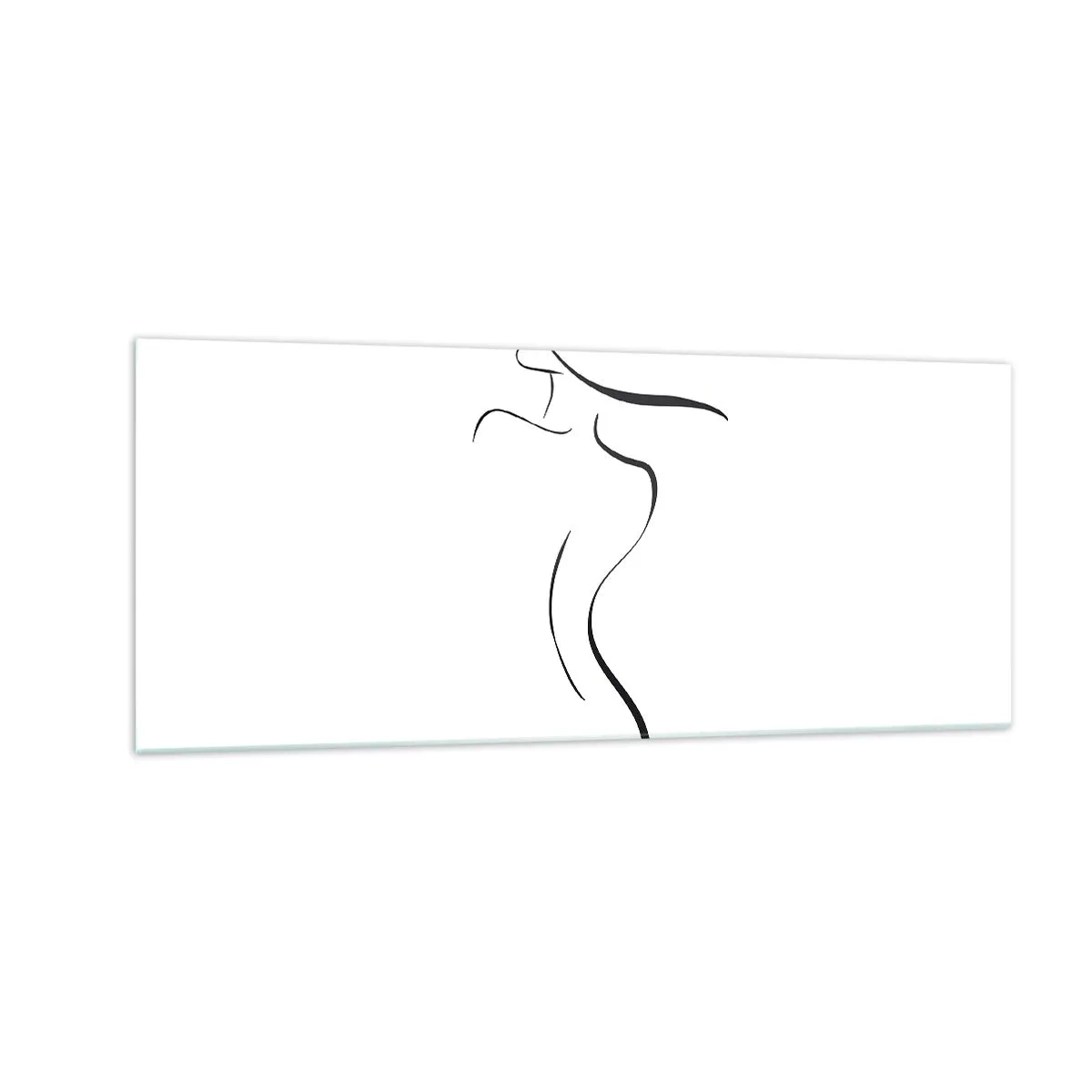 Billede på glas - Flygtig som en bølge - 100x40 cm