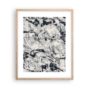 Plakat i ramme af lyst egetræ - Modsætningernes gennemtrængning - 40x50 cm